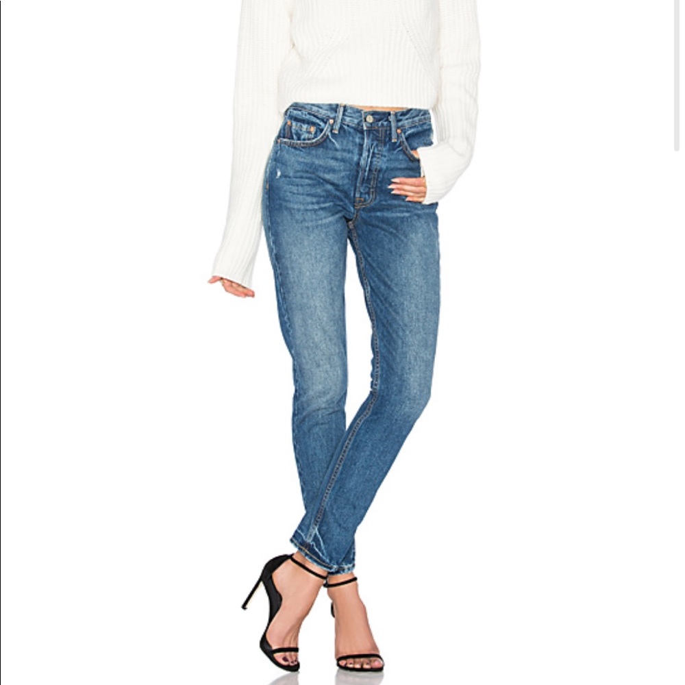 GRLFRND - Karolina High Rosè Skinny Jeans